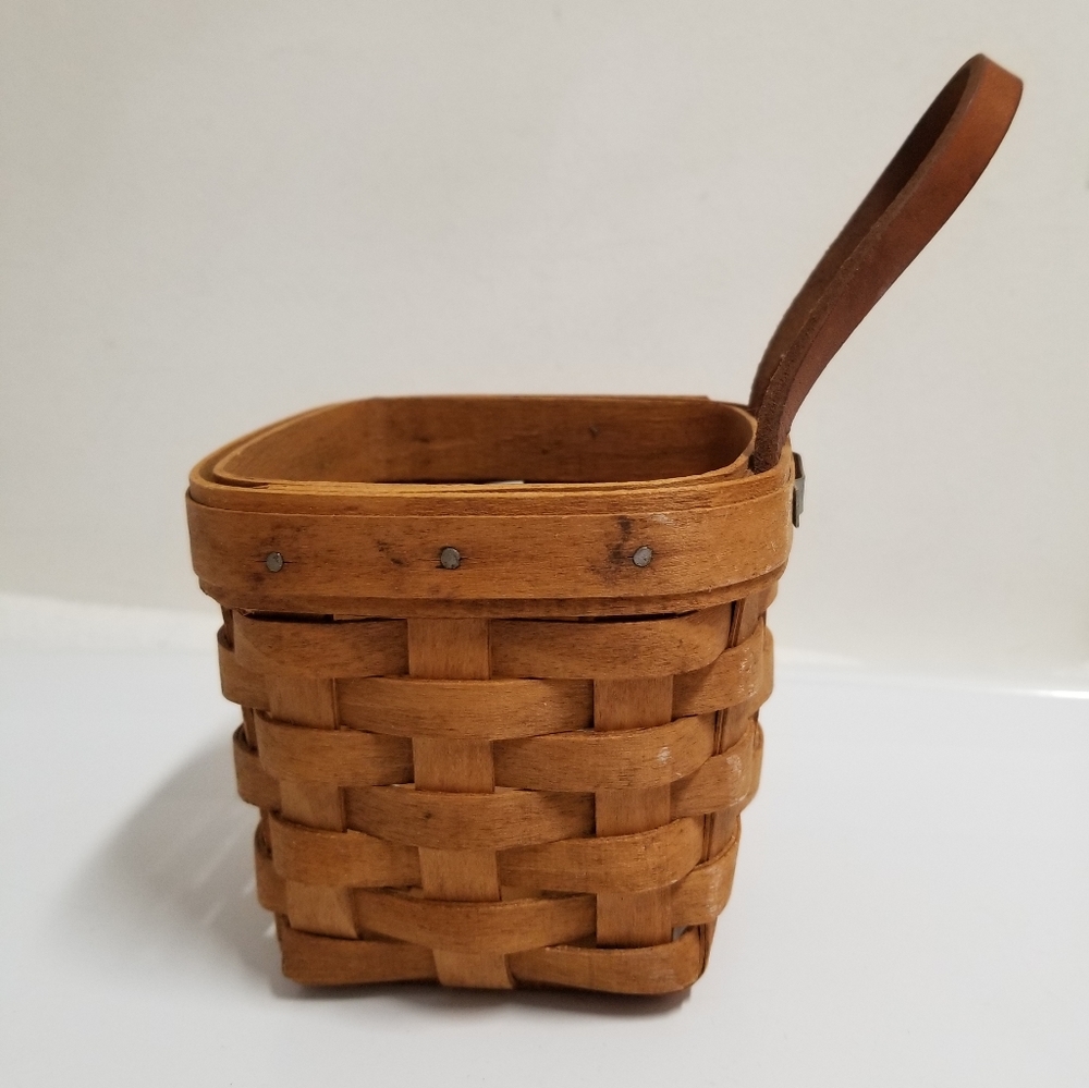 Longaberger 3pc Brown & Multi Color Small Basket Set - Picture 12 of 16